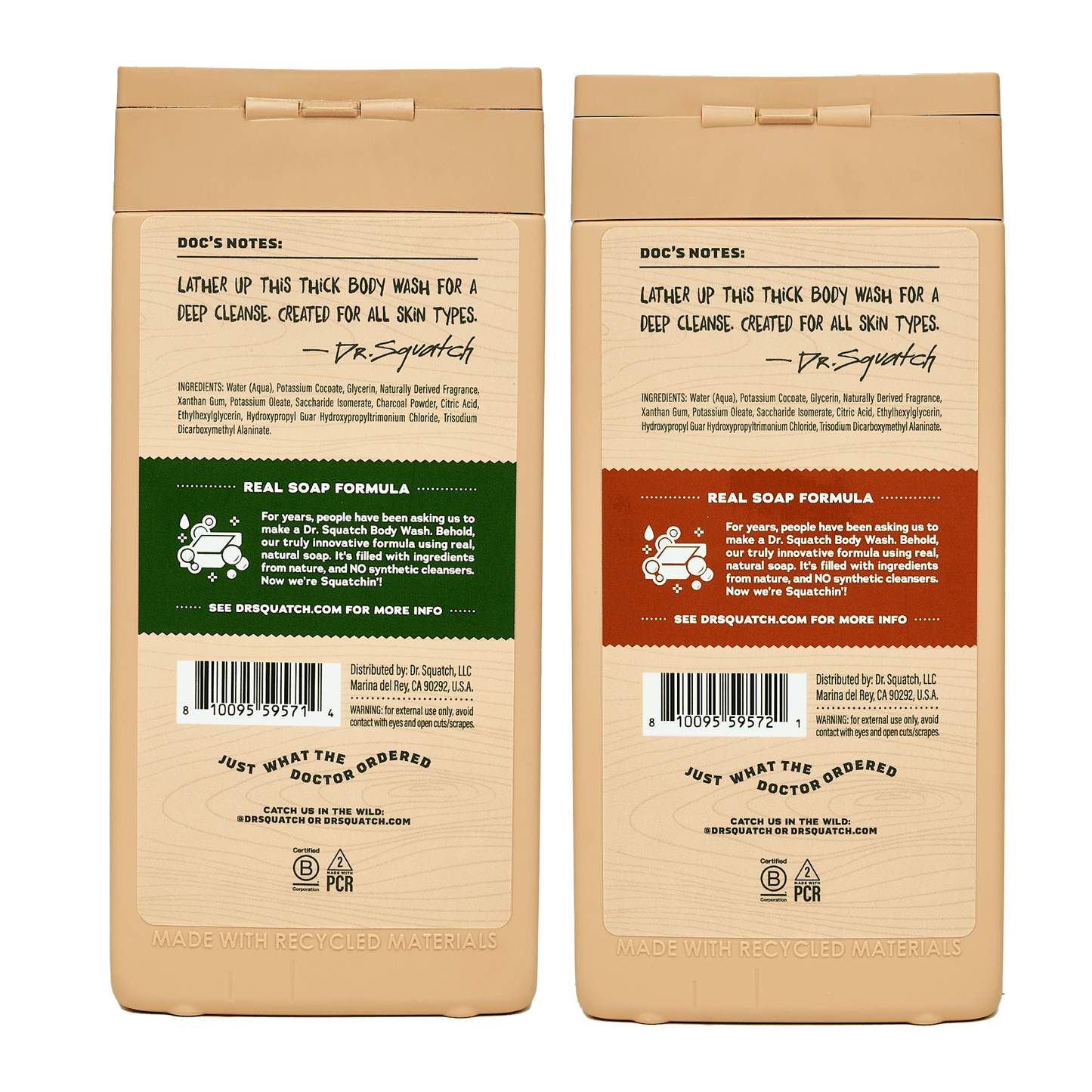 Natural Body Wash for Men - Non-Exfoliating - Pine Tar + Wood Barrel Bourbon
