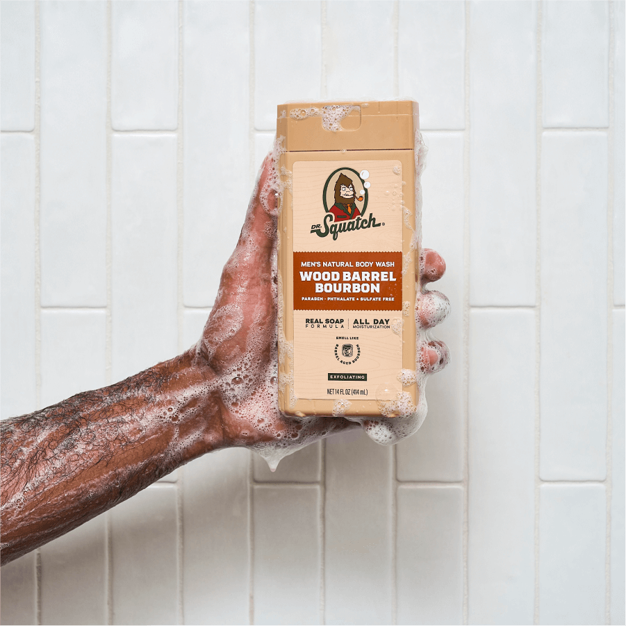 14 oz Wood Barrel Bourbon Exfoliating Body Wash