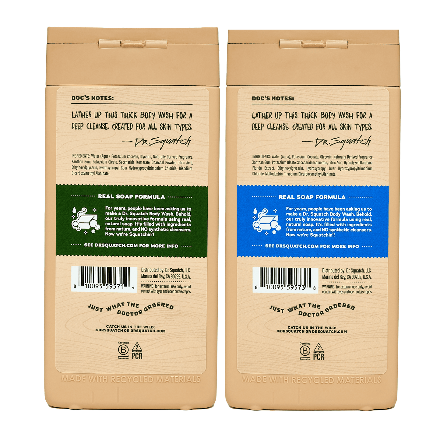 Natural Body Wash for Men - Exfoliating and Non-Exfoliating - Pine Tar + Fresh Falls