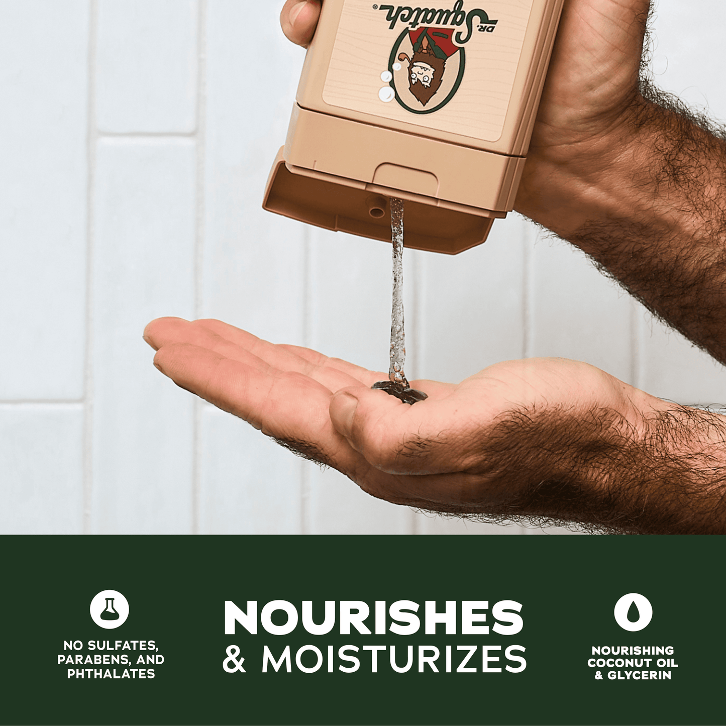 Natural Body Wash for Men - Exfoliating and Non-Exfoliating - Pine Tar + Coconut Castaway