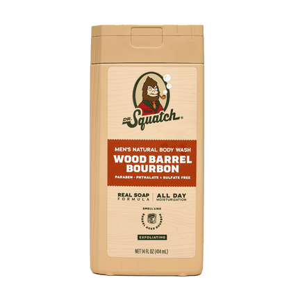 14 oz Wood Barrel Bourbon Exfoliating Body Wash