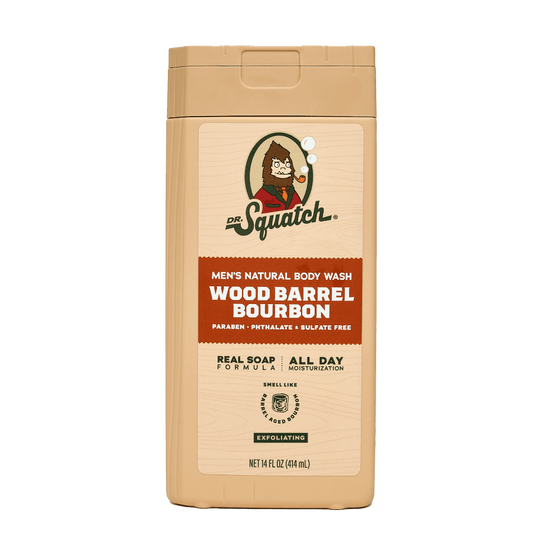 14 oz Wood Barrel Bourbon Exfoliating Body Wash